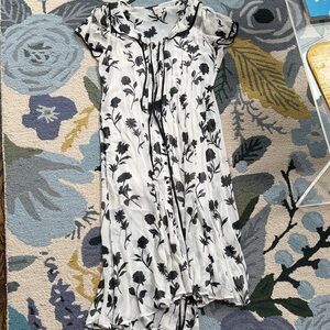 Maeve (Anthropologie) B&W Floral Maxi Dress